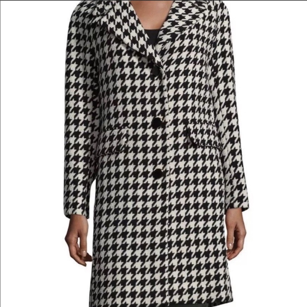 Doki-Geki | Black & White Houndstooth Coat | M